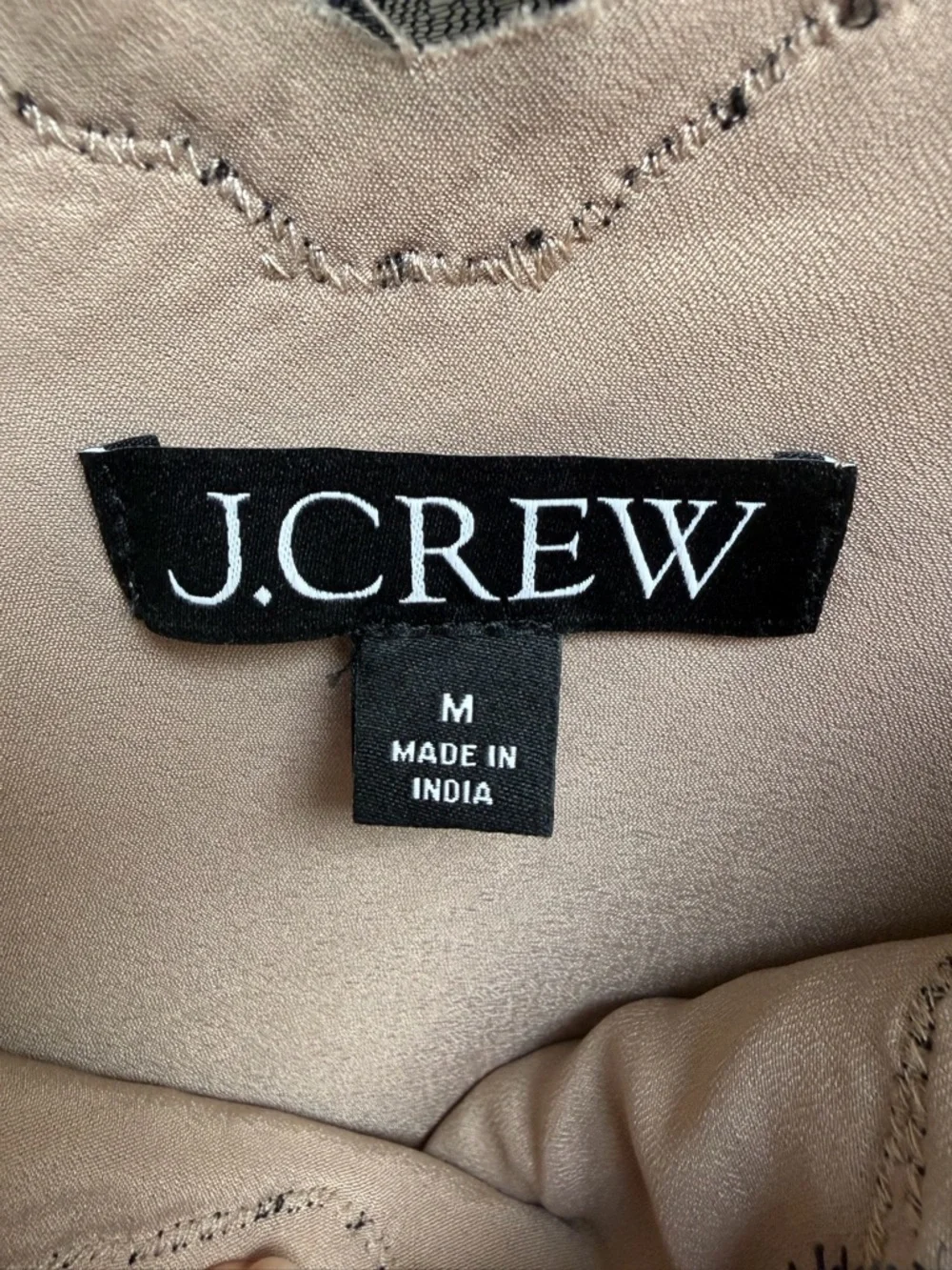 J. Crew Sequin Lace Satin Blouse
